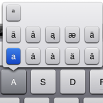 Caracteres acentuados iPad