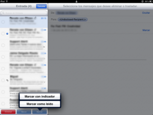 Marcar como leídos todos los correos en el iPad o iPhone