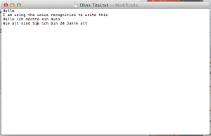 Textedit dictado y habla Apple Mountain Lion