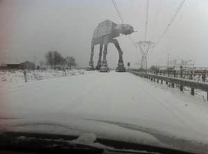 AT-AT en la carretera, ejemplo de Weibo