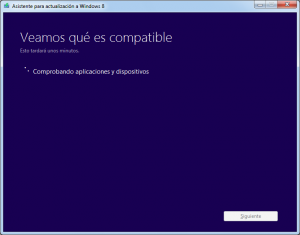 Comprobando compatibilidad con Windows 8