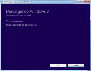 Descargando Windows 8 Pro