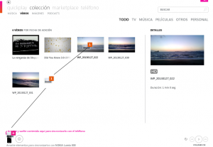 Arrastrar para sincronizarlo con el Nokia Lumia