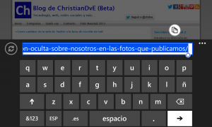 Teclado en el Lumia 920