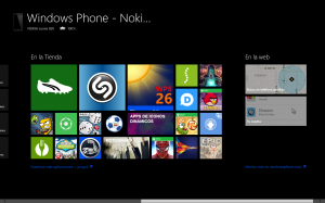 Tienda y más servicios en Windows Phone app