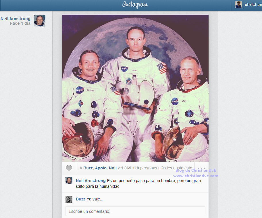 Instagram de Neil Armstrong - El hombre aterriza en la Luna