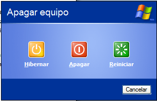 Apagar Windows - Windows XP (hibernar aparece en lugar de suspender)