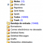 Carpetas/etiquetas IMAP en Gmail
