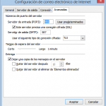 Configuración de POP 3 para que no se borren los mensajes del servidor