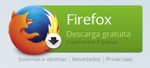 Ejemplo de llamada a la acción - "Call to action" para que descarguemos el Firefox