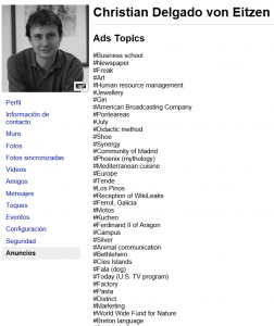 Ads topics en el fichero descargado de Facebook