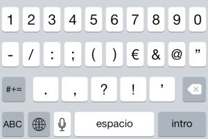 Teclado numérico en el iPhone