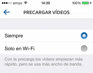 Instagram: precargar vídeos