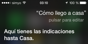 Siri, ¿cómo llego a casa?