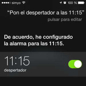 Configura el despertador