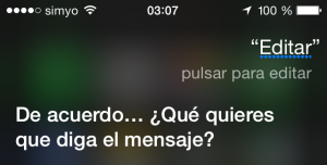 Siri, editar