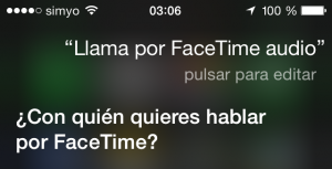 Siri, llama por FaceTime audio