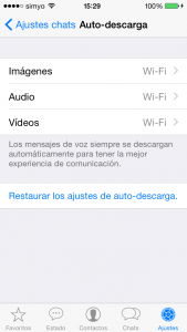 WhatsApp: descarga de elementos multimedia