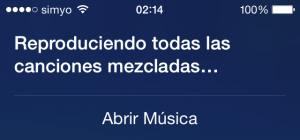 Siri poniendo música aleatoria