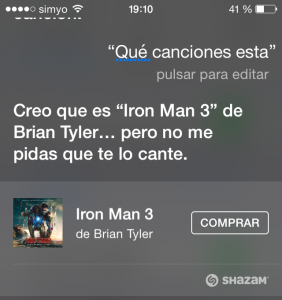 Siri, ¿Qué canción es esta?