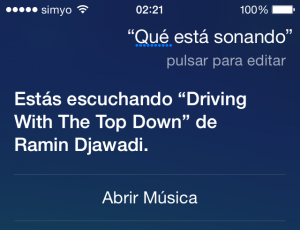 Siri, ¿qué está sonando?