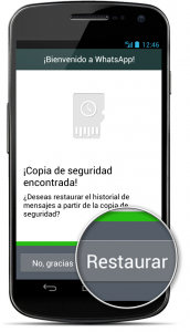 WhatsApp: restaurar copia de seguridad en Android