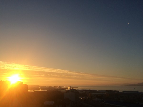 Puesta de sol en Vigo (4.1.2015)