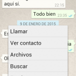 Buscar un texto en las conversaciones de WhatsApp en Android