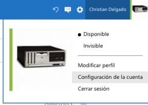 Configuración de la cuenta