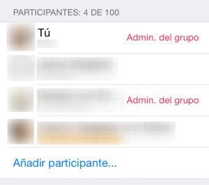 Varios administradores de grupo de WhatsApp