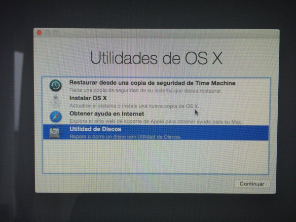 Utilidad de discos de Mac OS X