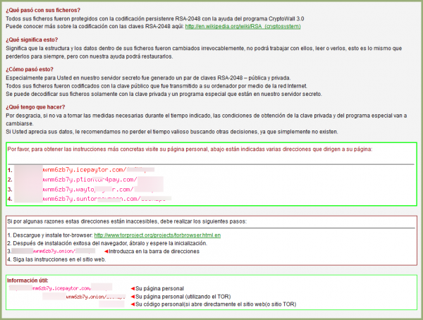 Pago de CryptoWall - Ficheros encriptados con Help Decrypt