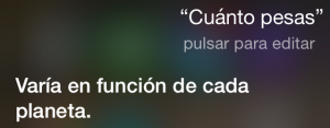 ¿Cuánto pesas? Varía en función de cada planeta.