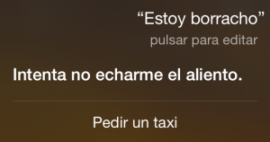 Estoy borracho Intenta no echarme el aliento (y da la opción de pedir un taxi)