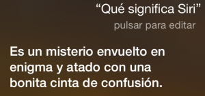 ¿Qué significa Siri? Es un misterio envuelto en enigma y atado con una bonita cinta de confusión.