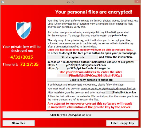 Imagen de CryptoLocker