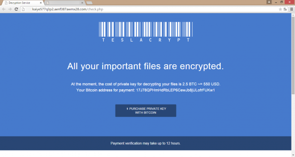 All your important files are encrypted