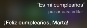 Siri, es mi cumpleaños. ¡Feliz cumpleaños!