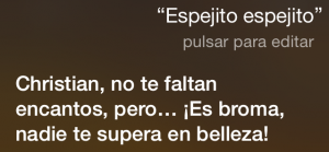 Espejito espejito Christian, no te faltan encantos pero… ¡Es broma, nadie te supera en belleza!