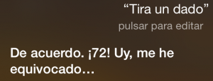 Tira un dado De acuerdo: ¡72! Uy, me he equivocado.