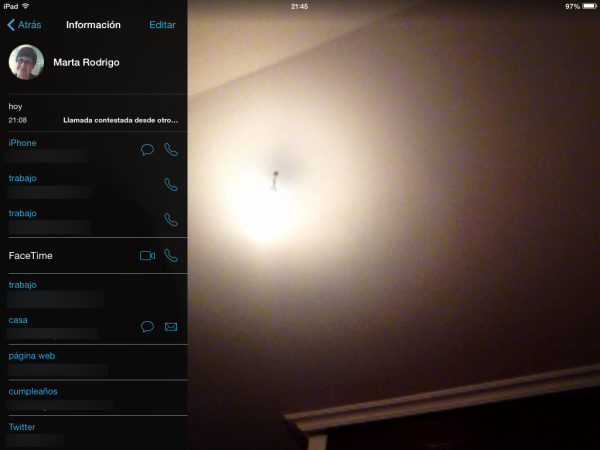 Llamar a un contacto desde el iPad
