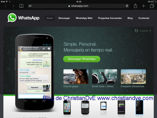 WhatsApp web en el iPad