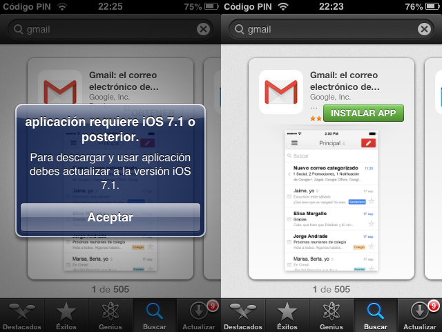 Truco para descargar la última versión compatible de una app en iPhone, iPad  y iPod touch