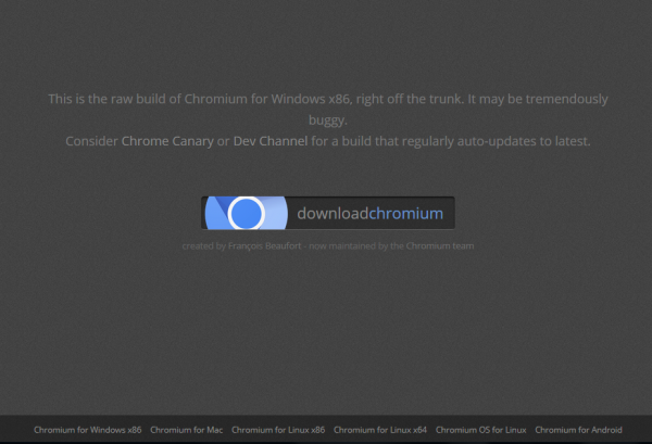 Descargar Chromium para Windows