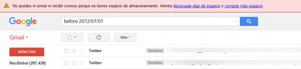 Buscar correos en Gmail por fecha: before