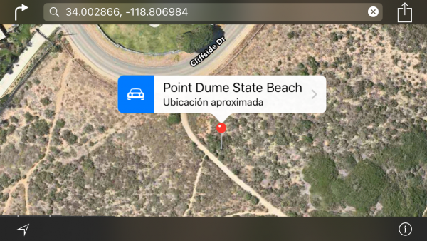 Apple Maps: buscar por coordenadas GPS