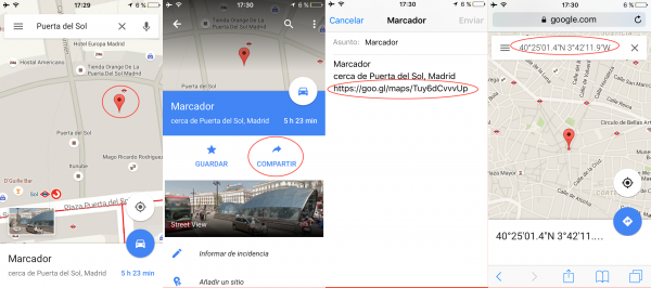 Cómo ver las coordenadas GPS de un sitio con la app de Google Maps