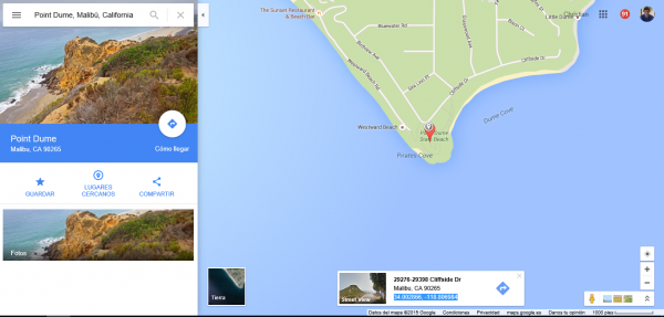 Coordenadas en Google Maps