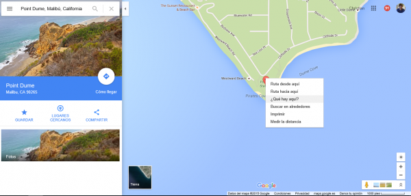 ¿Qué hay aquí? En Google Maps