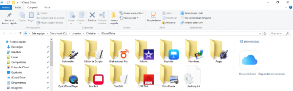 Carpeta de iCloud Drive